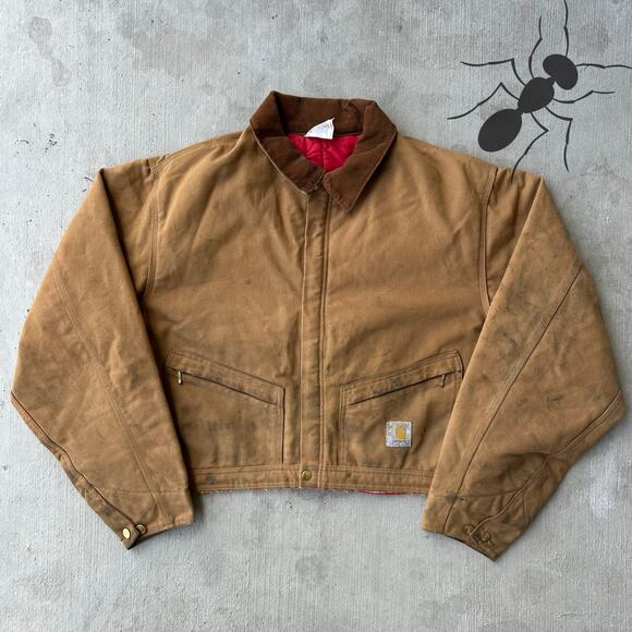 Carhartt Other - Vintage Y2K Carhartt brown cropped Detroit style work wear jacket